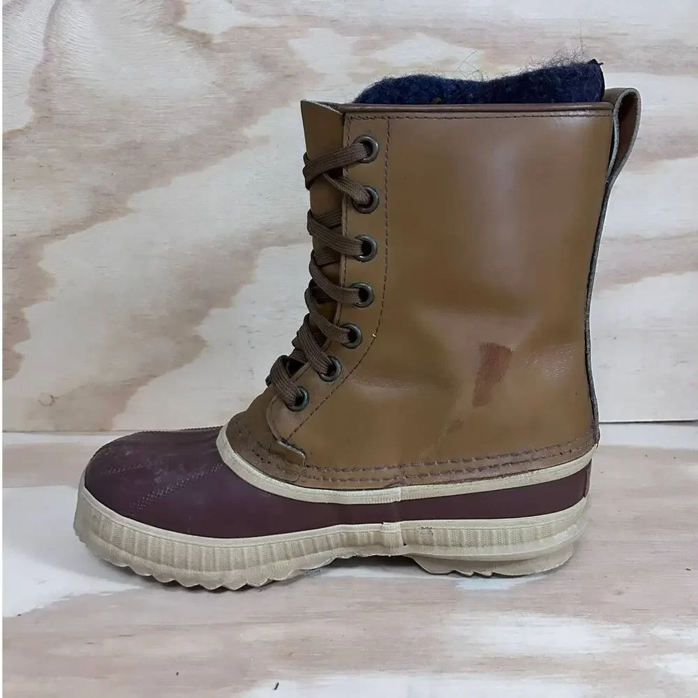 Sorel - Rubber Waterproof - Winter Boots - Brown/Red- Women's - 7